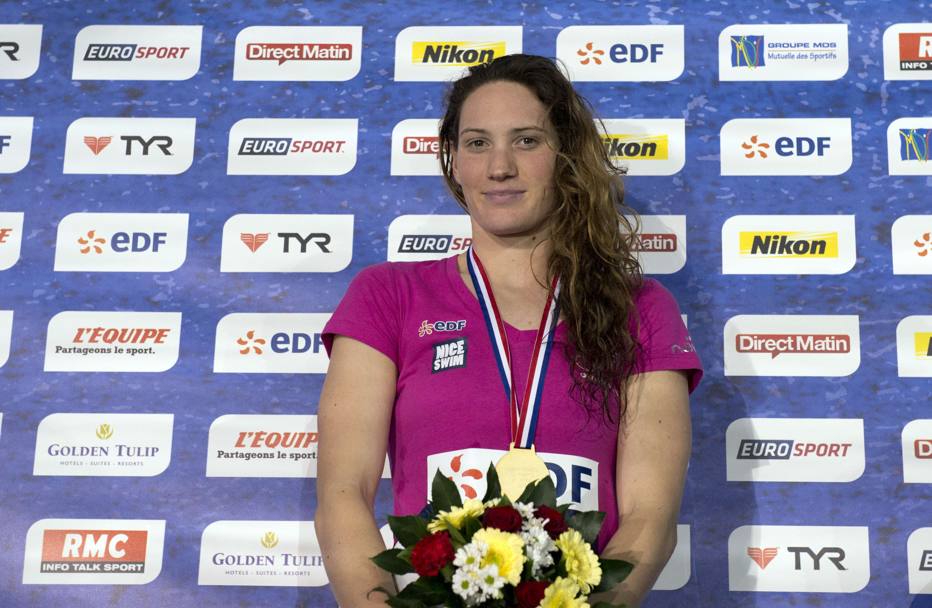 Vittoria nei 400m stile libero ai Campionati di nuoto francesi a Rennes. 2013 (AFP)